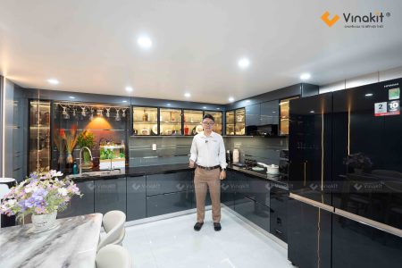 Thực tế nghiệm thu tủ bếp inox nhà anh Sơn tại Chợ Hàng, Hải Phòng