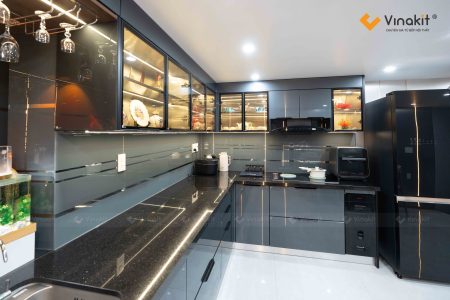 Thực tế nghiệm thu tủ bếp inox nhà anh Sơn tại Chợ Hàng, Hải Phòng