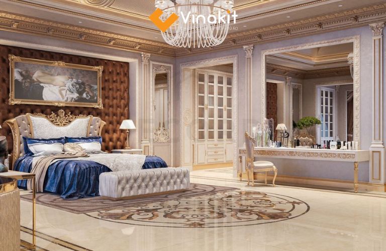 Thi công nội thất phòng ngủ biệt thự