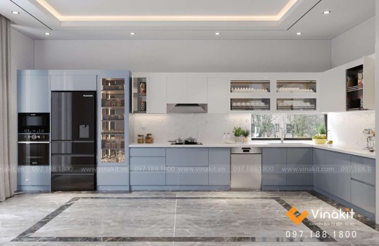 Tủ bếp nhôm cánh Acrylic AL11