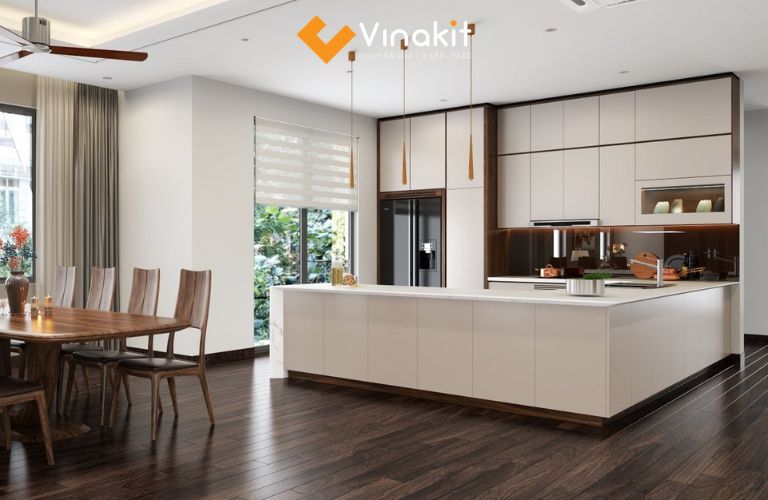 Tủ bếp Acrylic chữ U