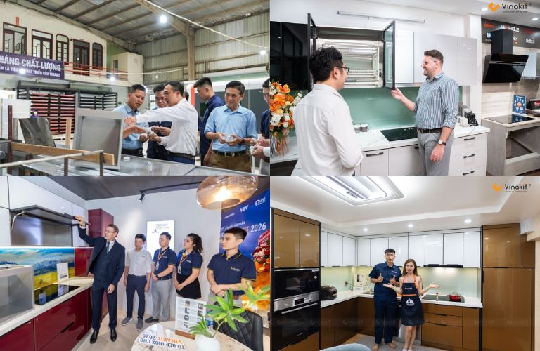 Vinakit – Đơn vị thiết kế thi công tủ bếp nhựa uy tín tại Nghệ An