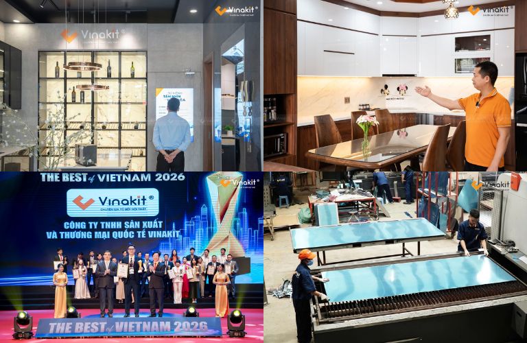 Vinakit - Thiết kế, thi công tủ bếp nhựa uy tín, chất lượng hàng đầu