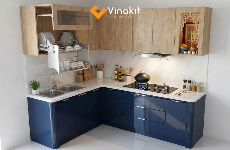 Tủ bếp MDF phủ Melamine