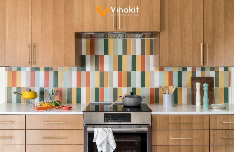 Backsplash bằng gạch