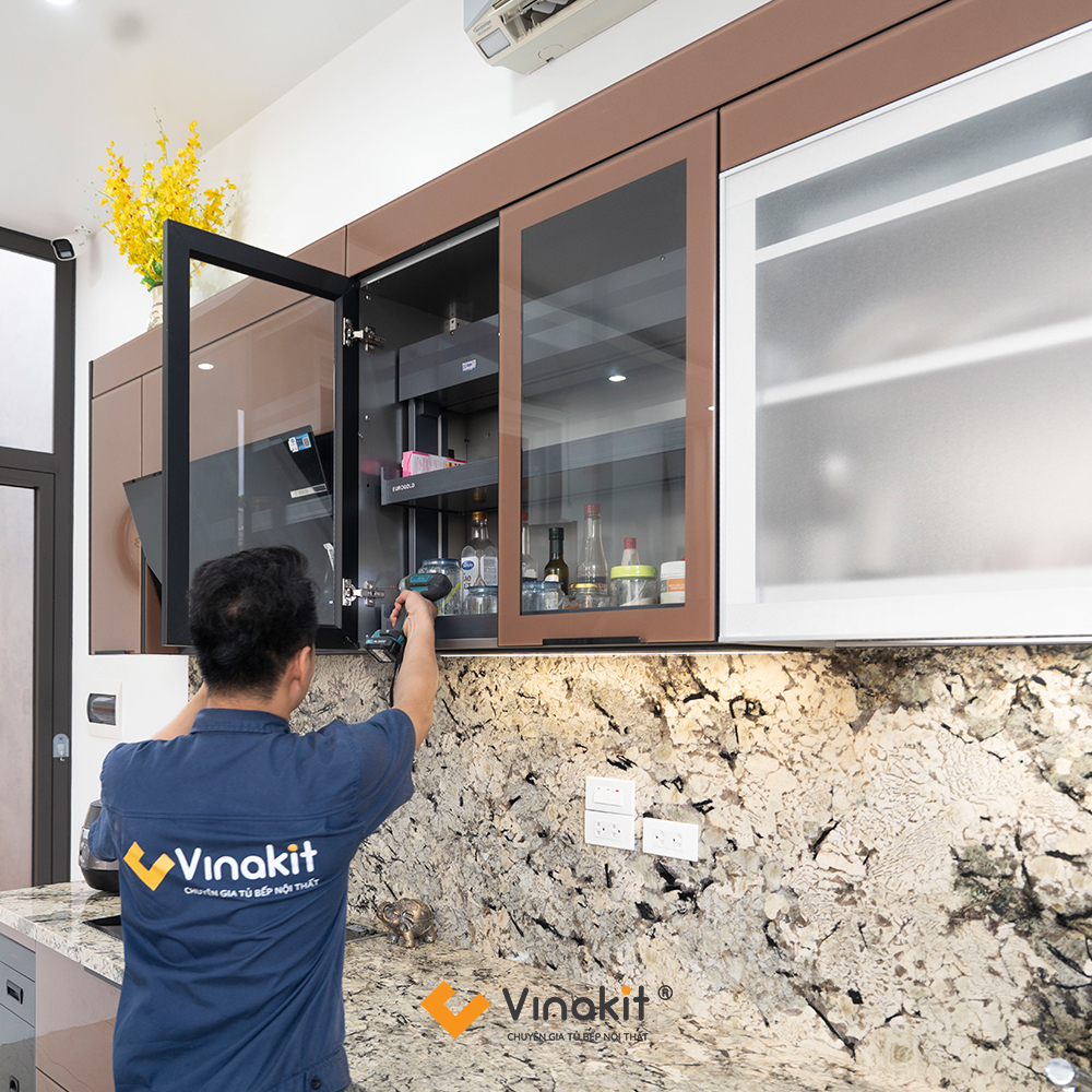 Tủ bếp inox Quốc dân Vinakit
