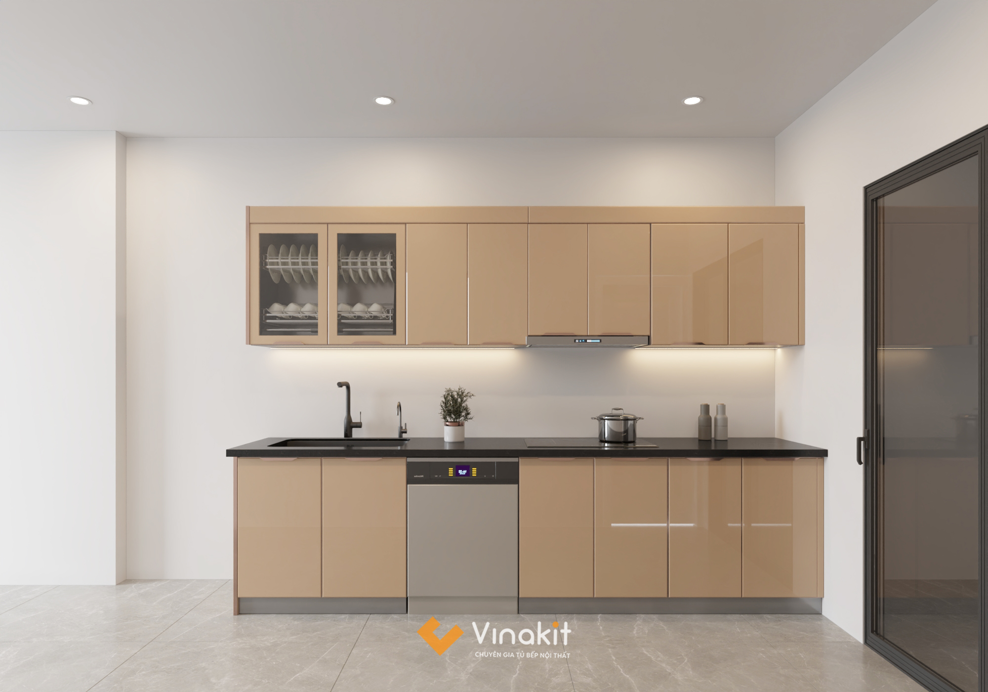 Tủ bếp inox chữ I