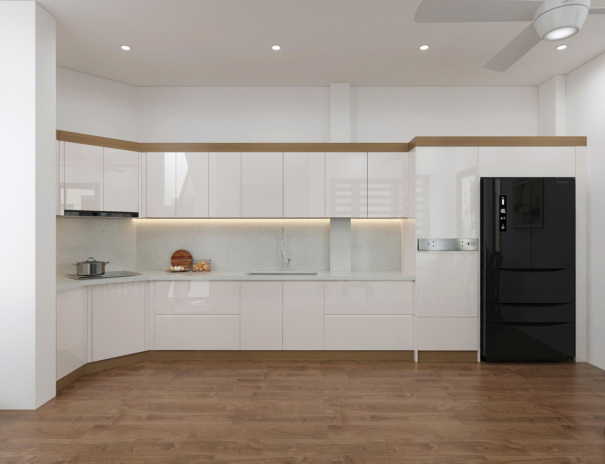 Tủ bếp inox Vinakit có thể kết hợp với những loại cánh nào?