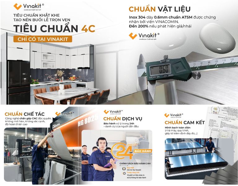 Lựa chọn Vinakit thi công tủ bếp tại Ninh Bình